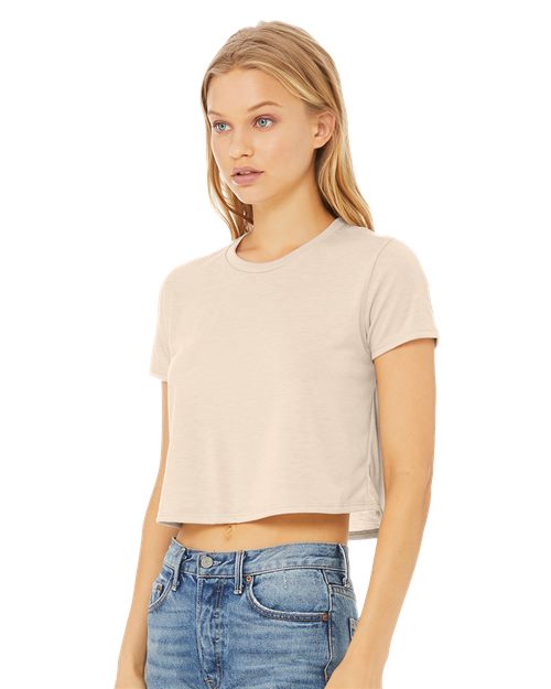 Bella Ladies Flowy Crop T-shirt